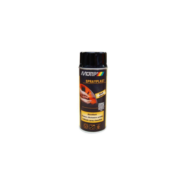 Spray pentru jante vopsea folie Motip Sprayplast 1K Lack 396526 negru lucios 400ml