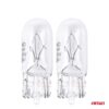 Set 2 becuri cu halogen, soclu T10, W5W, W2.1×9.5d, alimentare 12V