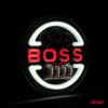 Lampa Suplimentara LED pentru Vehicule Off-Road, ATV, SSV, cu inscriptie “BOSS” si functii: Faza Lunga, Faza Scurta, Semnalizare, Pozitie, tensiune alimentare 9 – 36V, diametru Ø170 mm