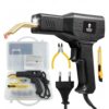 Pistol Profesional pentru lipit/sudat plastic, kit pentru repararea fisurilor din plastic, polipropilena, 400 capse de intarire, putere 50W, culoare Negru, Cod: AVX-WT-WG-X80
