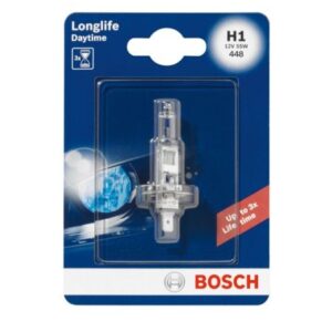 Bec cu halogen Bosch H1 12V 55W, P14,5S Longlife Daytime 1 987 301 051