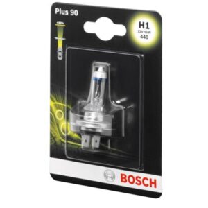 Bec cu halogen Bosch H1 12V 55W, P14,5S Plus 90% 1 987 301 076
