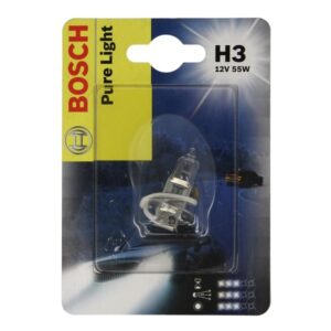 Bec cu halogen Bosch H3 12V 55W, PK22S Pure Light 1 987 301 006