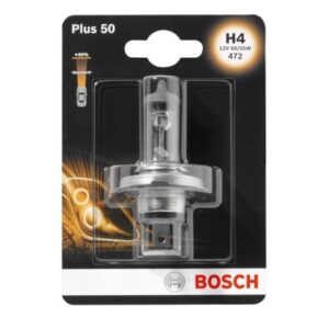 Bec cu halogen Bosch H4 12V 60 55W, P43T Plus 60% 1 987 301 040