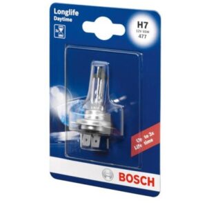 Bec cu halogen Bosch H7 12V 55W, PX26D Longlife Daytime 1 987 301 057