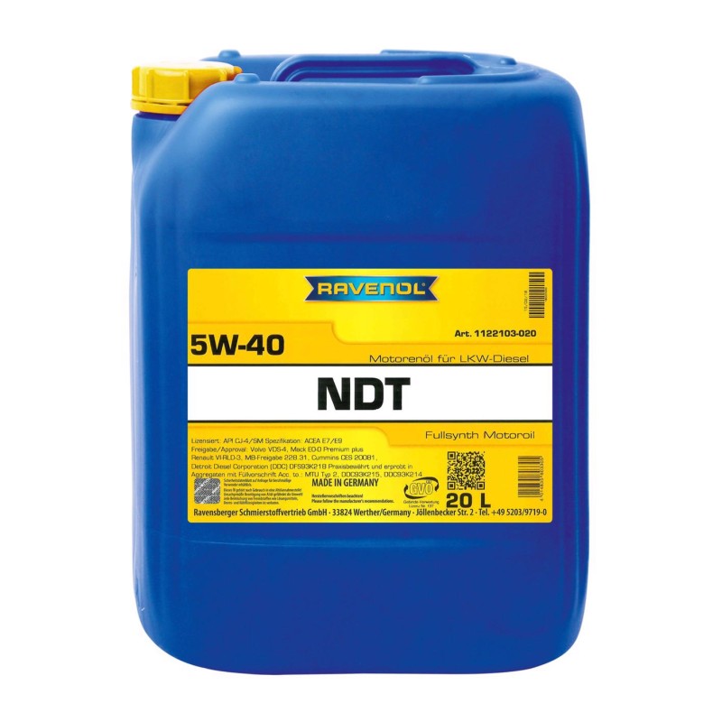 Ulei motor Ravenol NDT 5W-40 20L