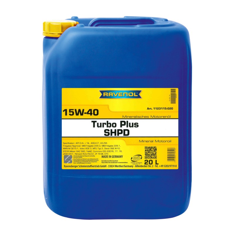 Ulei motor Ravenol Turbo plus SHPD 15W-40 20L