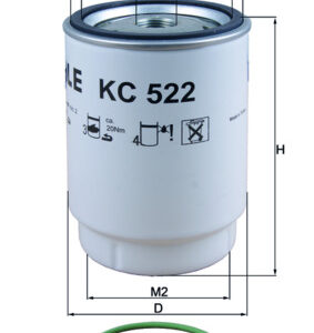 Filtru combustibil MAHLE KC522D