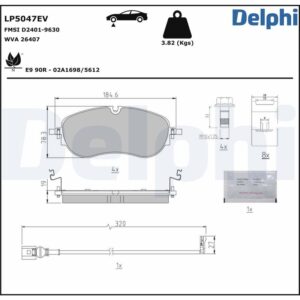 Plăcuțe de frână DELPHI LP5047EV