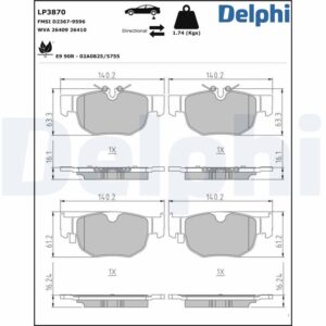 Plăcuțe de frână DELPHI LP3870