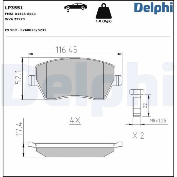 Plăcuțe de frână DELPHI LP3551 păreri