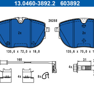 Plăcuțe de frână ATE 13.0460-3892.2