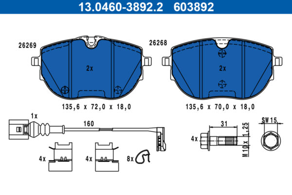 Plăcuțe de frână ATE 13.0460-3892.2 păreri