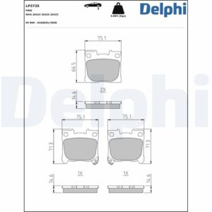 Plăcuțe de frână DELPHI LP3725
