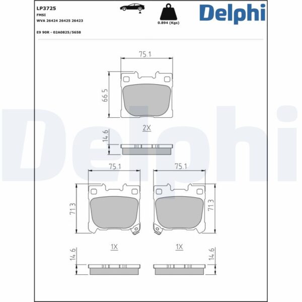 Plăcuțe de frână DELPHI LP3725 păreri