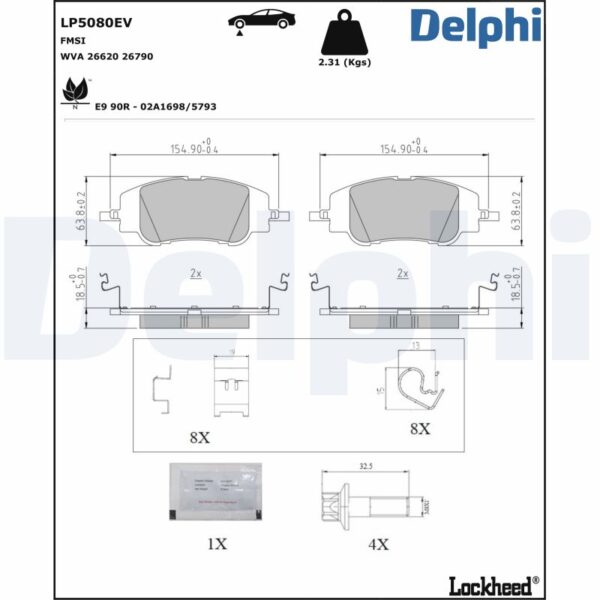 Plăcuțe de frână DELPHI LP5080EV păreri