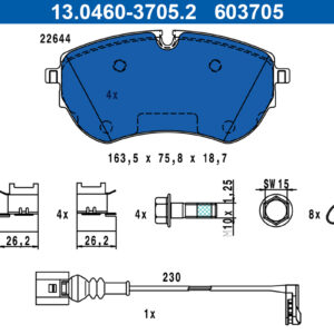 Plăcuțe de frână ATE 13.0460-3705.2