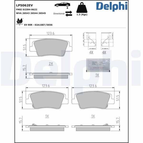 Plăcuțe de frână DELPHI LP5062EV păreri
