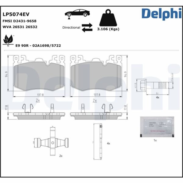 Plăcuțe de frână DELPHI LP5074EV păreri