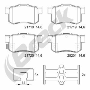 Plăcuțe de frână BRECK 21720 00 704 00
