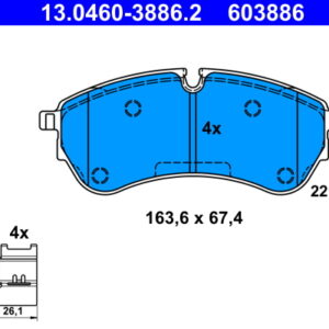 Plăcuțe de frână ATE 13.0460-3886.2