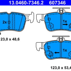 Plăcuțe de frână ATE 13.0460-7346.2
