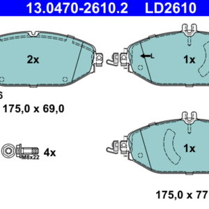 Plăcuțe de frână ATE 13.0470-2610.2