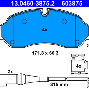 Plăcuțe de frână ATE 13.0460-3875.2