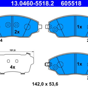 Plăcuțe de frână ATE 13.0460-5518.2
