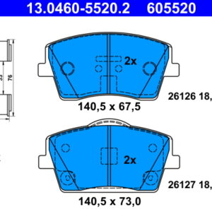 Plăcuțe de frână ATE 13.0460-5520.2