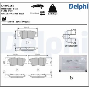Plăcuțe de frână DELPHI LP5021EV