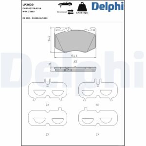 Plăcuțe de frână DELPHI LP3620