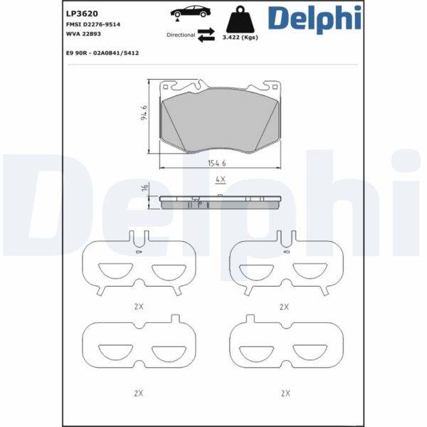 Plăcuțe de frână DELPHI LP3620 păreri