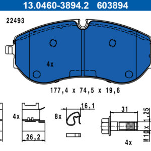Plăcuțe de frână ATE 13.0460-3894.2
