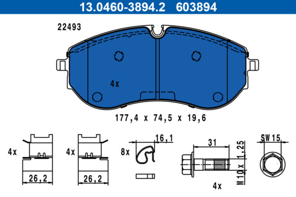 Plăcuțe de frână ATE 13.0460-3894.2 păreri