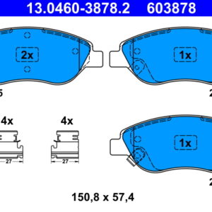 Plăcuțe de frână ATE 13.0460-3878.2