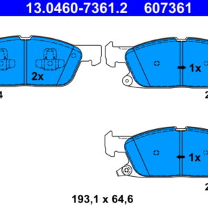 Plăcuțe de frână ATE 13.0460-7361.2