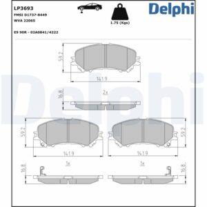 Plăcuțe de frână DELPHI LP3693