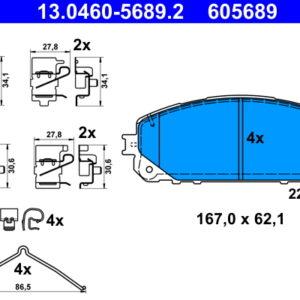 Plăcuțe de frână ATE 13.0460-5689.2