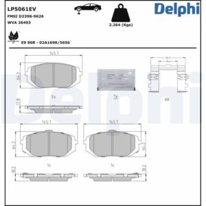 Plăcuțe de frână DELPHI LP5061EV