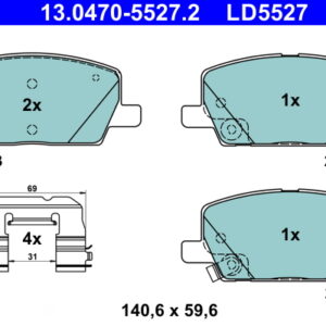 Plăcuțe de frână ATE 13.0470-5527.2