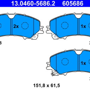 Plăcuțe de frână ATE 13.0460-5686.2