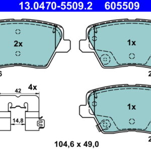 Plăcuțe de frână ATE 13.0470-5509.2