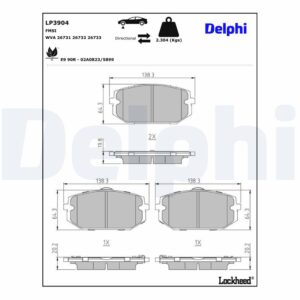 Plăcuțe de frână DELPHI LP3904