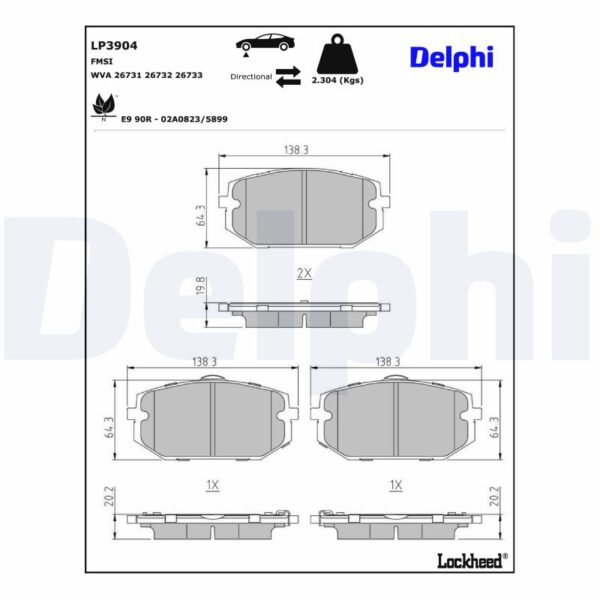 Plăcuțe de frână DELPHI LP3904 păreri
