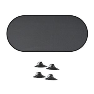 Parasolar lunetă auto universal, 100x50 cm, negru, montaj cu ventuze