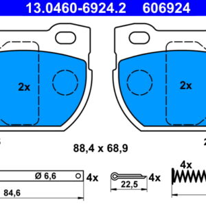 Plăcuțe de frână ATE 13.0460-6924.2