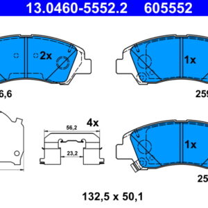 Plăcuțe de frână ATE 13.0460-5552.2