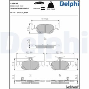 Plăcuțe de frână DELPHI LP3633
