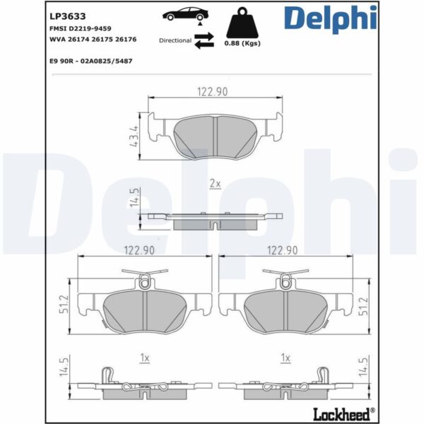 Plăcuțe de frână DELPHI LP3633 păreri